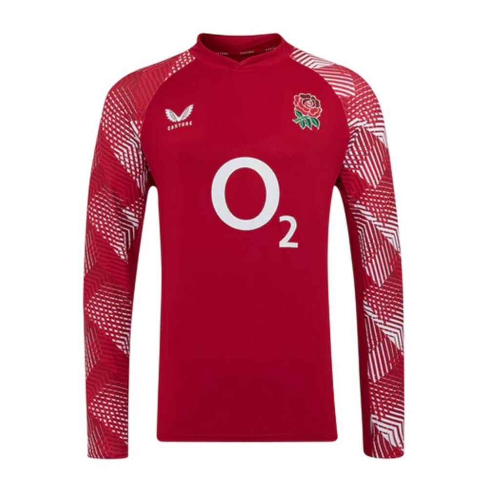 Castore Unisex Adult England Rugby Match Drill Top / Red/White